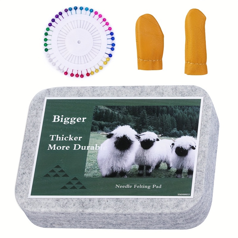 

Needle Felting Mat Set-with 40 Straight Pins And Finger Cots (random Color)