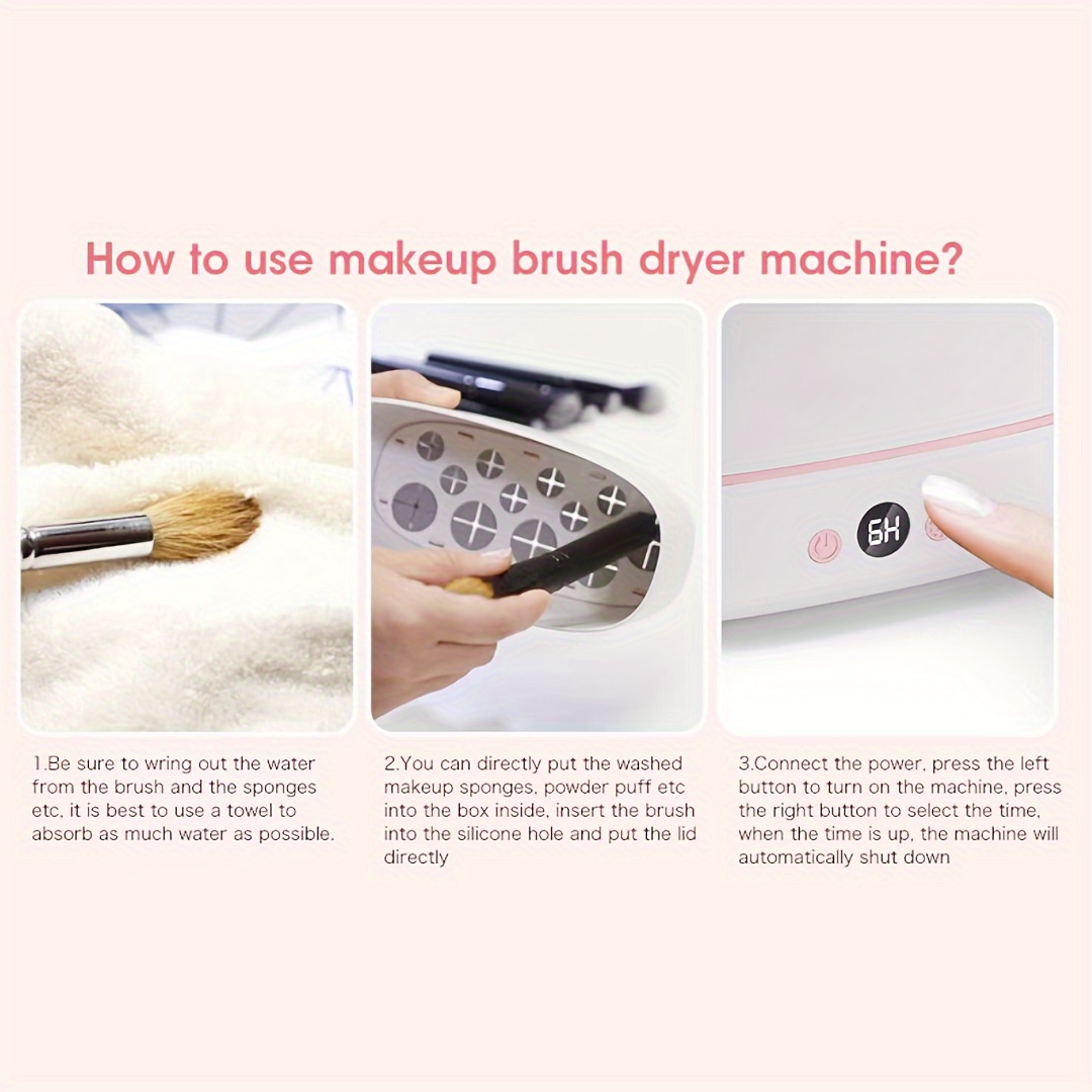Professional Makeup Brush Dryer Gift Box Keep Brushes Clean details 7