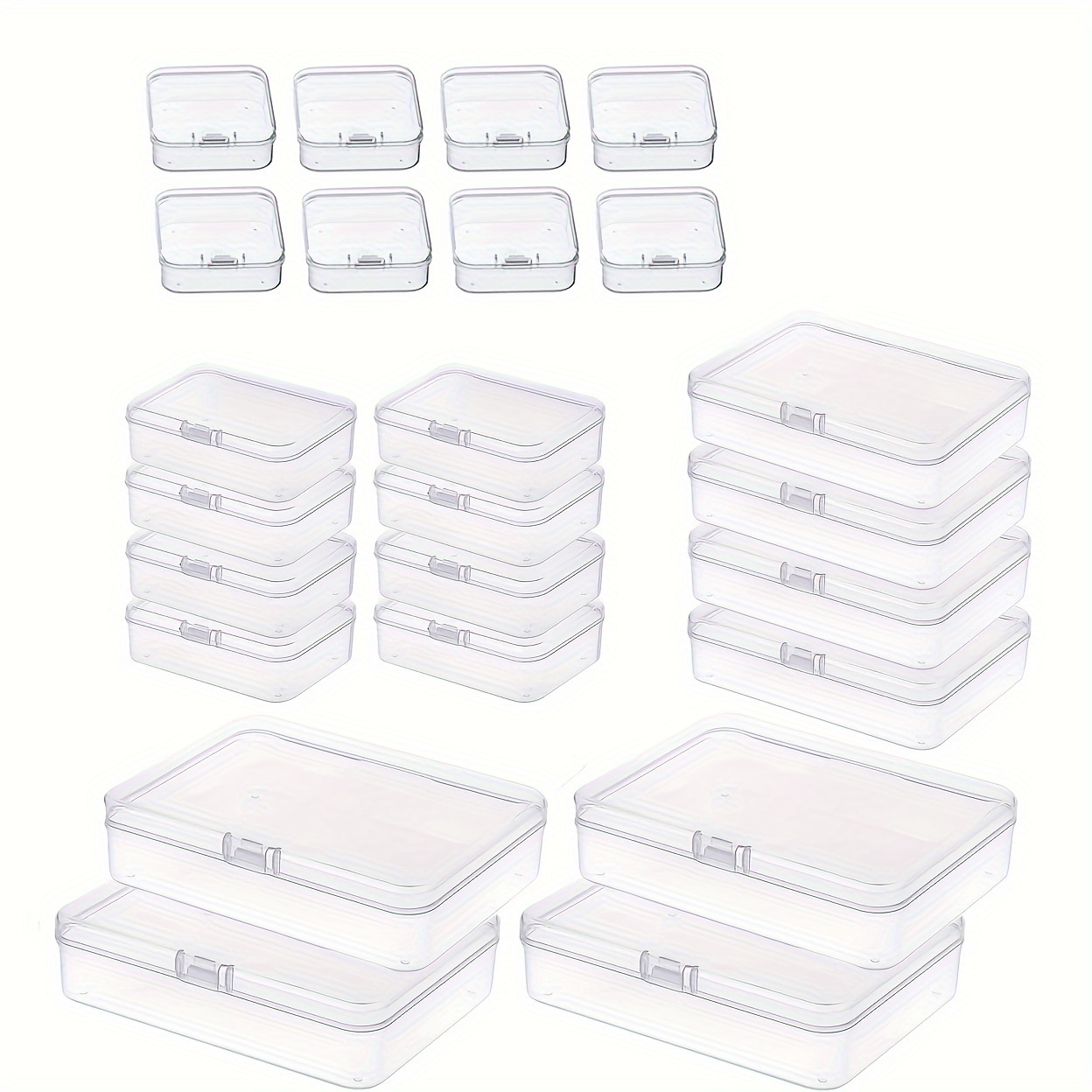 4 Sizes Rectangular Plastic Storage Box Transparent Storage - Temu