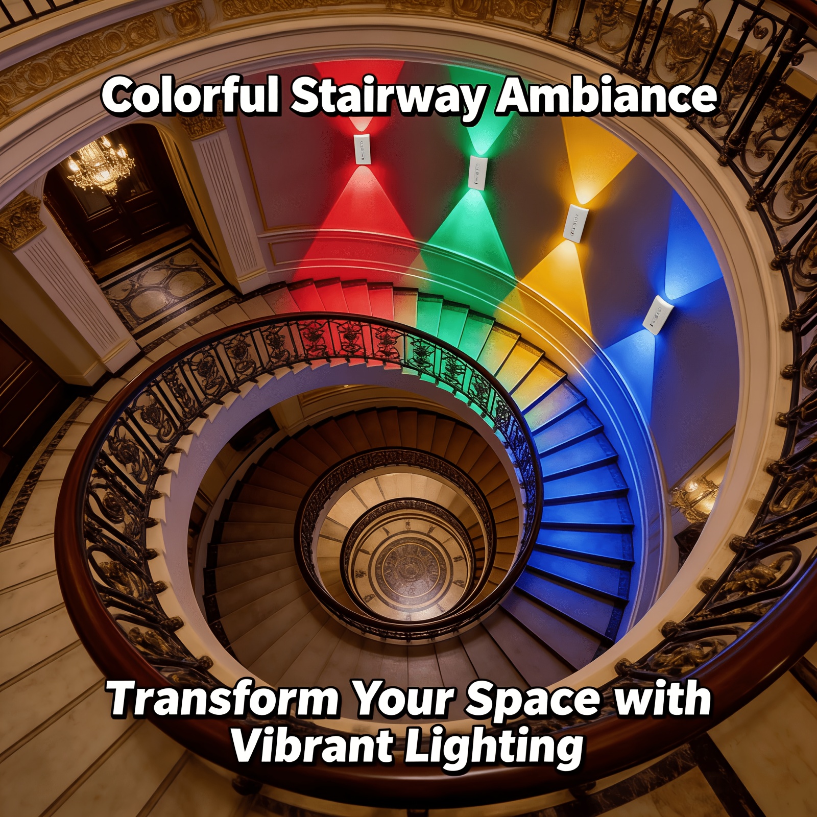 7 Color Rechargeable Motion Sensor Wall Light for Living Room