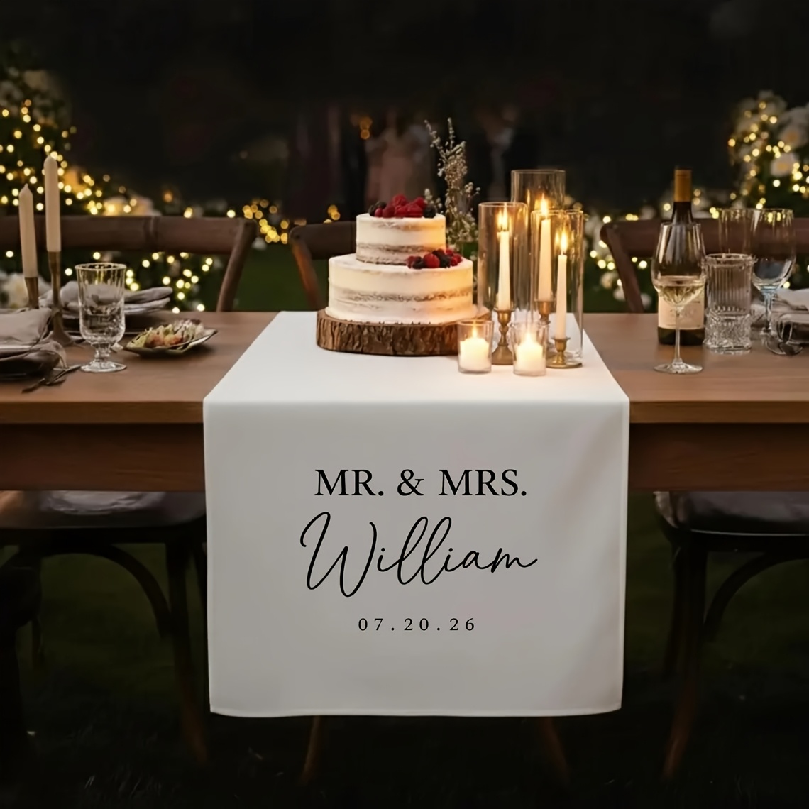 TEMU Personalized Table Banner For Weddings Featuring Custom Last Names For Reception
