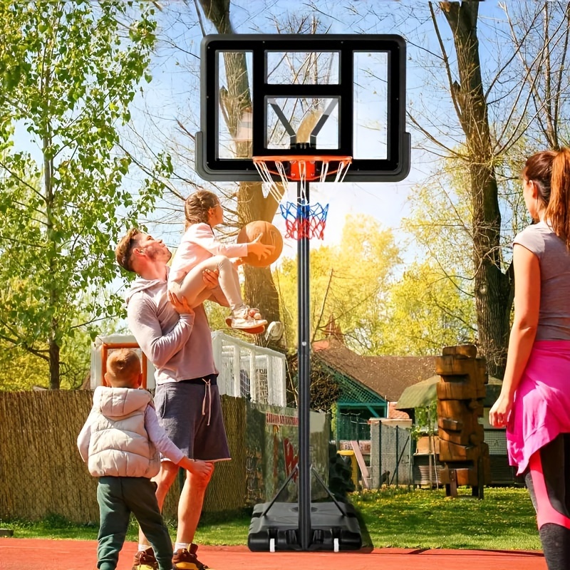 

Olixis Portable Basketball Hoop - Adjustable Basketball Goals 4.2-10ft, Outdoor Free Standing Basketball Hoop, Outdoor Court Basketball Hoop