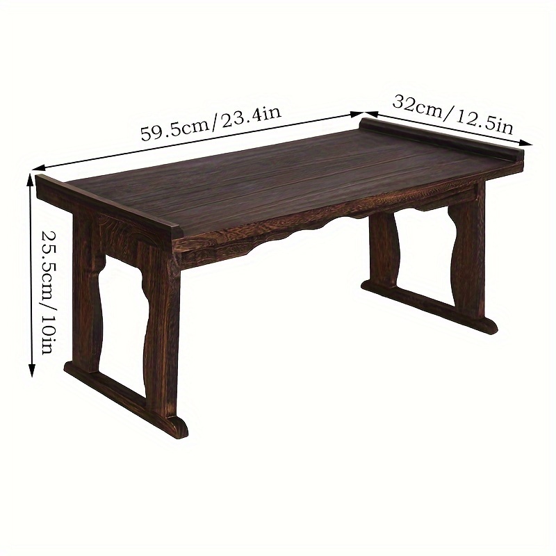 Altar Table - Premium Japanese Meditation Table And Shrine Stand - Foldable Tea Table - Small Coffee Table And Side Table - Low Tea Table For Sitting - , Wooden Bed Table Tray With Foldable Legs