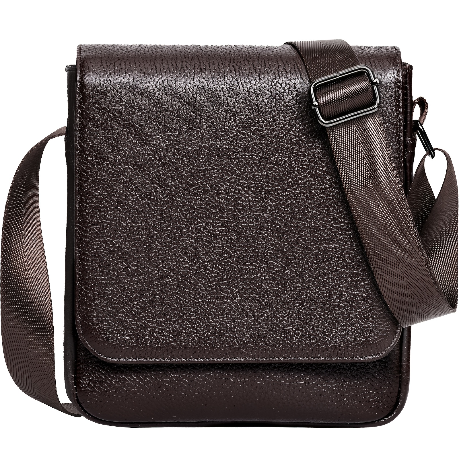Image of Eshow Men's Shoulder Bag, Men's Crossbody Bag, Small Shoulder Bag, Equipped With Rfid Anti-theft Brush Pocket And Safety Zipper, Casual Crossbody Bag, For Work, School, Travel And Daily Use