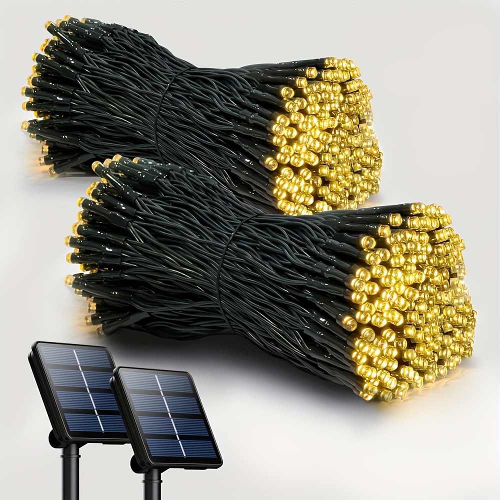 TEMU Solar Outdoor Fairy Lights, /100led, Valentine's Day Decoration, Outdoor Solar String Lights, 8 Lighting , Ip65, Solar Fairy Lights For Garden,