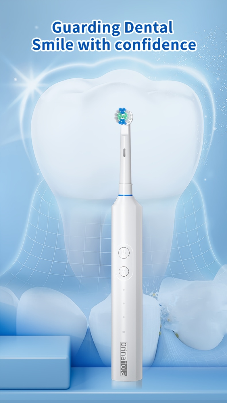 Orinatola Elektrische Tandenborstel Set - 8 Oscillerende Opzetstukken & Inclusief Reisetui | Type-C Snel Opladen, 3 Modi, IPX7, Slimme Timer, Beste Kerstcadeau voor Mannen & Vrouwen