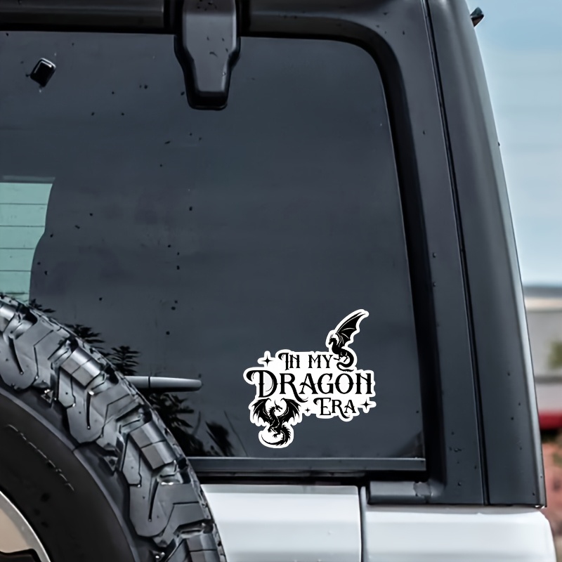 In Era" Waterproof Vinyl Sticker - 4th Wing Dragon Design, Durable , Self-adhesive, Ideal For & Book Enthusiasts, Cars, , Dragon Decor