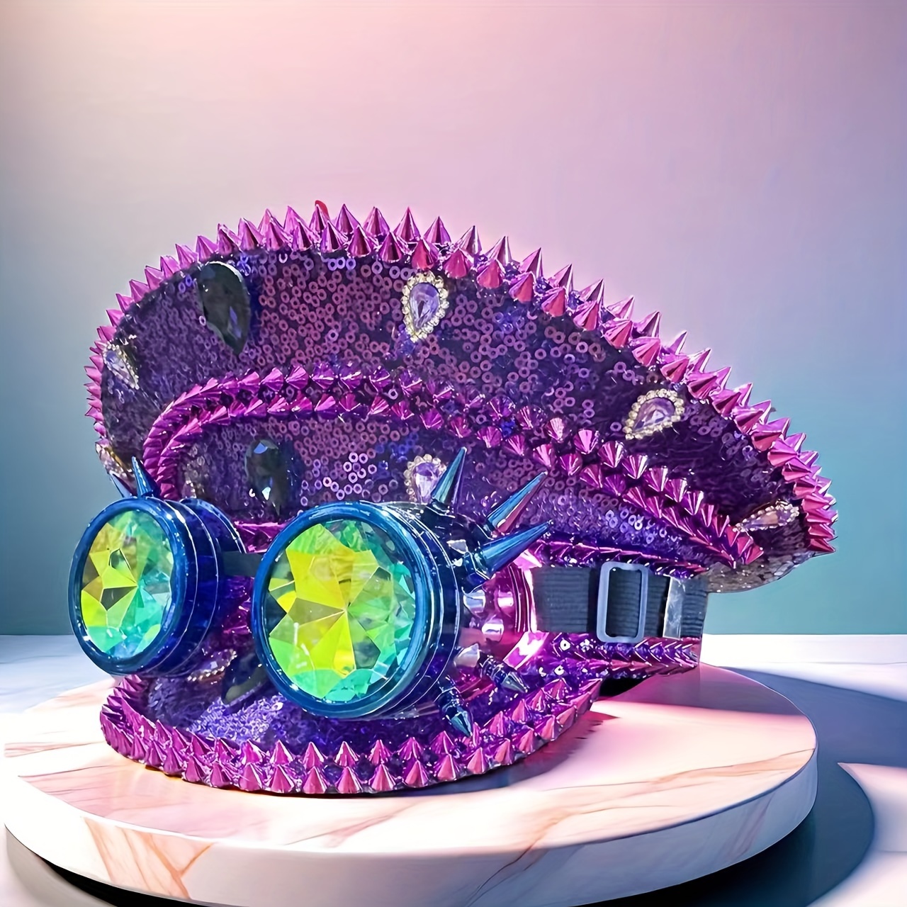 a unisex purple steampunk style decorative goggles - Temu  display picture 3
