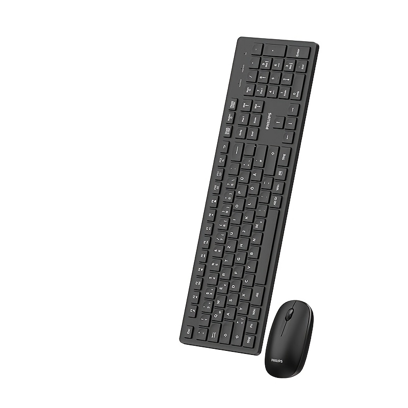 Quiet German Layout Keyboard Mouse Combo, , Precise Tracking, Multi-device Compatible