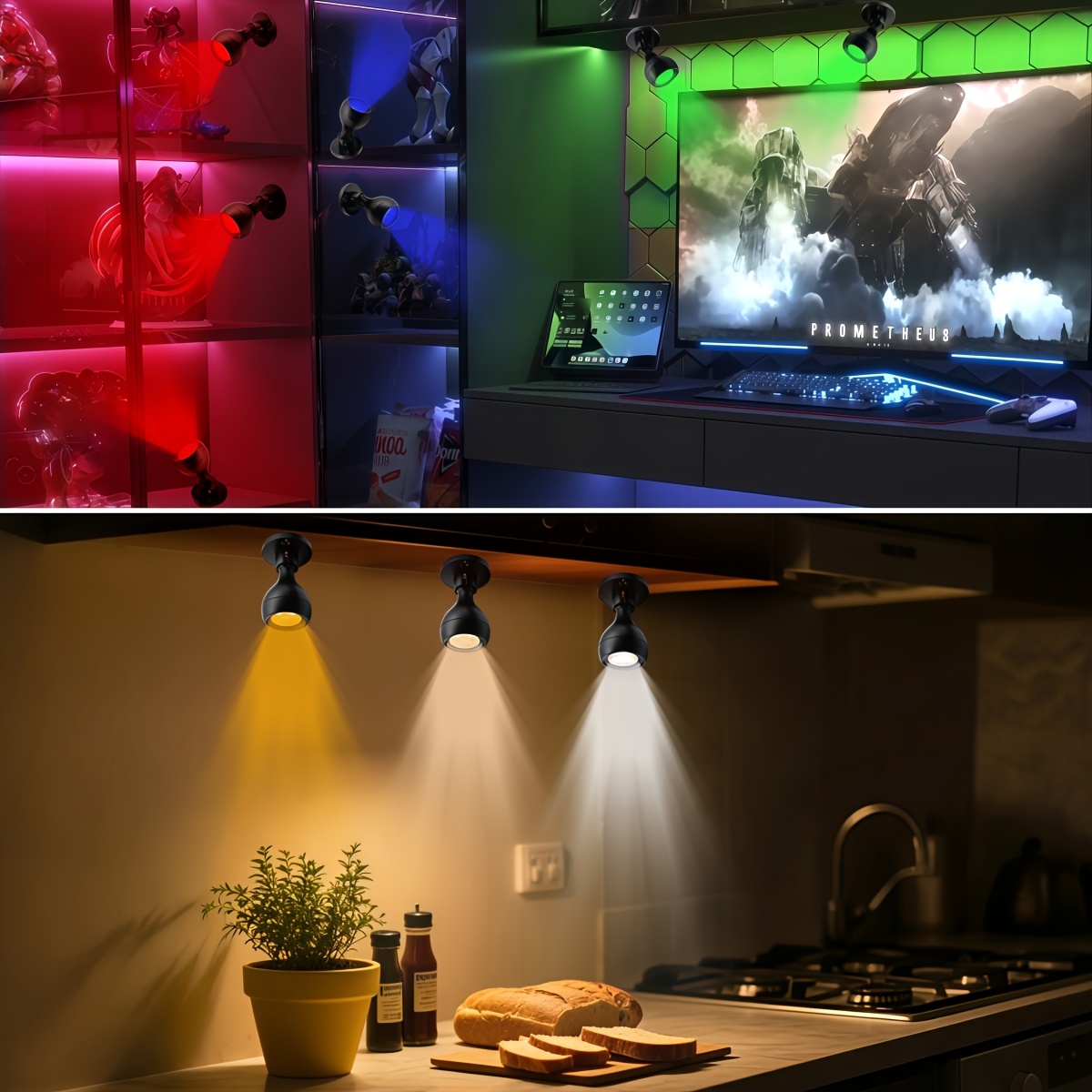 USB-Powered Mini Display Spotlight with 6 Color Options