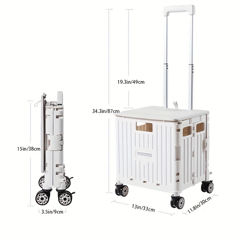 foldable shopping trolley collapsible shopping cart box with cover
