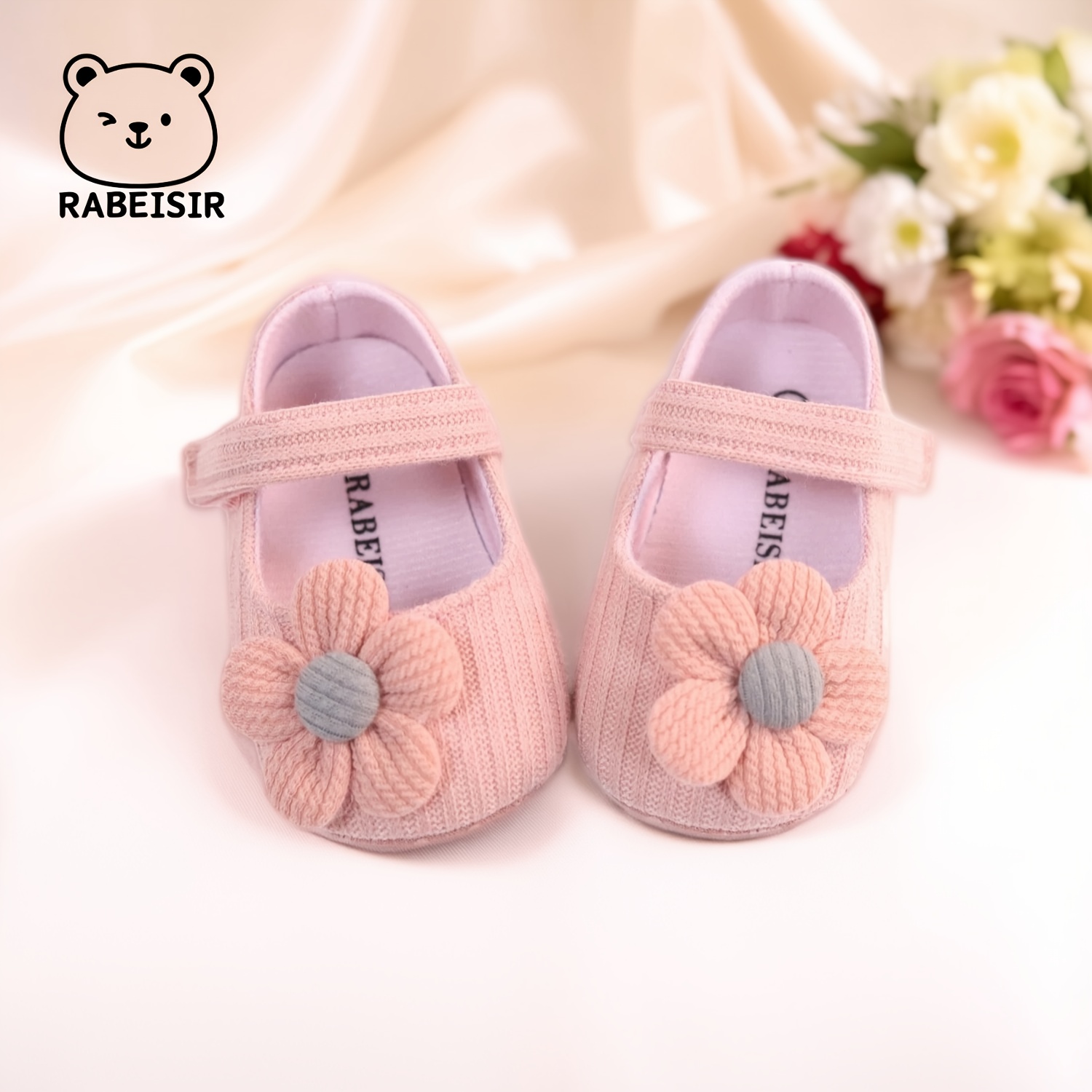 Baby Toddler Shoes, Sun Flower Princess Cloth Step Front Shoes, Lightweight Non-slip, Multicolor Candy Shoes For Daily & Casual Dressing, Spring & Fall