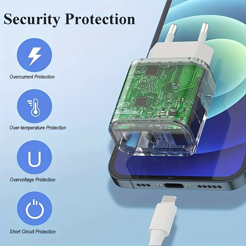 Bolizma 10W 5V2A Chagrer, USB-C Charger, Safe Charging, Convenient Travel charger, Support iPhone 14/15, Samsung, XIaomi, Vivo, Huawei, iPad, Sony, and more, Travel Friendly, European plug