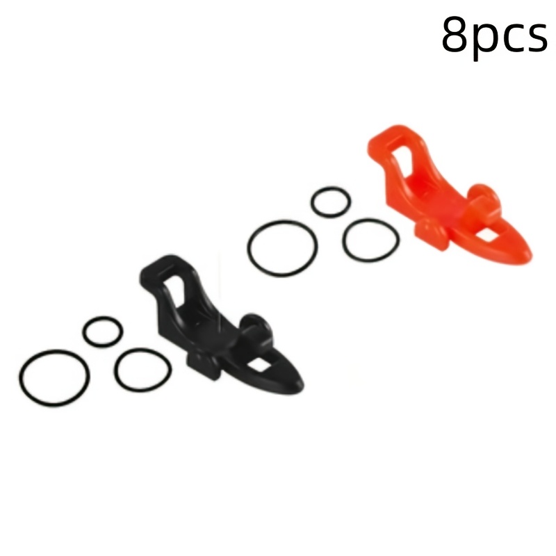 TEMU Juego de 8 piezas: 2 soportes para anzuelos + 6 anillos de goma en 3 tamaños, organizador de anzuelos de pesca, accesorios para de pesca, para