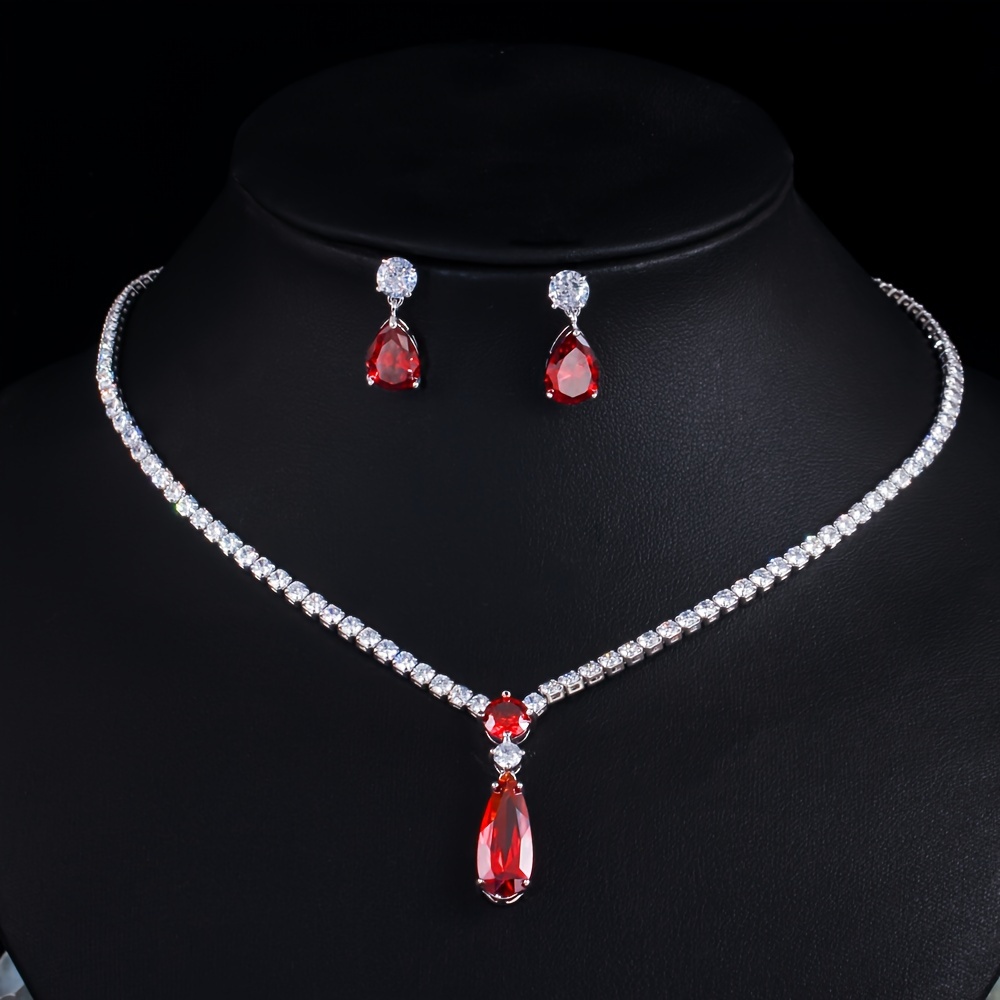 Silvery White Round Dangle Earrings & Pendant Necklace Set