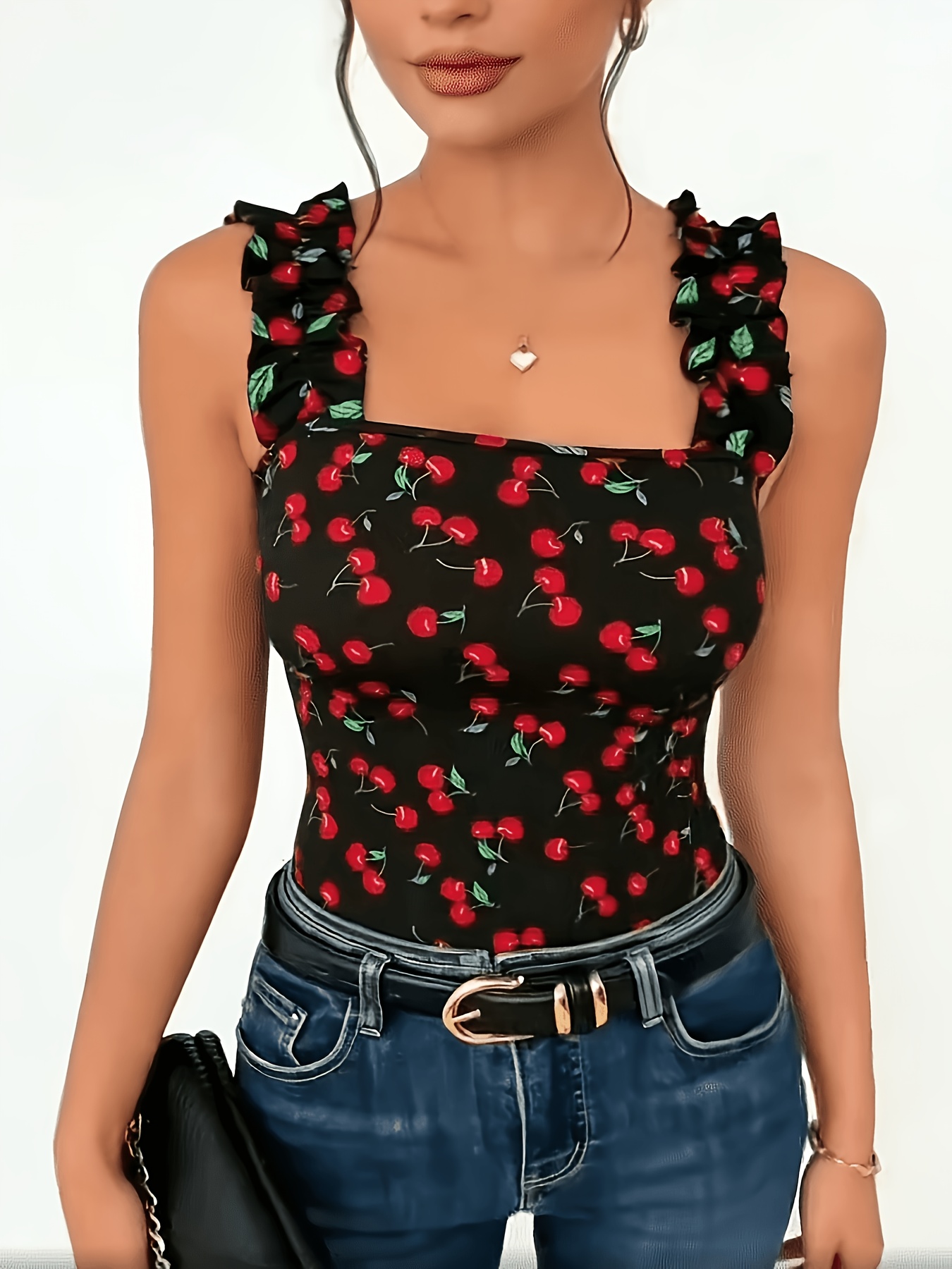cherry tank top sold on Temu United States