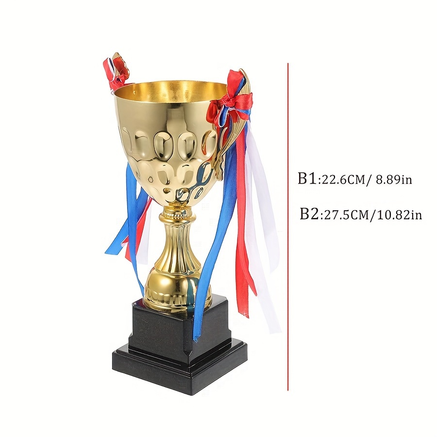 Large Golden Trophy Cup Compatible for Football/Soccer Champions - Heavy-Duty Metal Championship Award Trophy for Winners, Champions, Prize for Sports Competitions, Souvenir