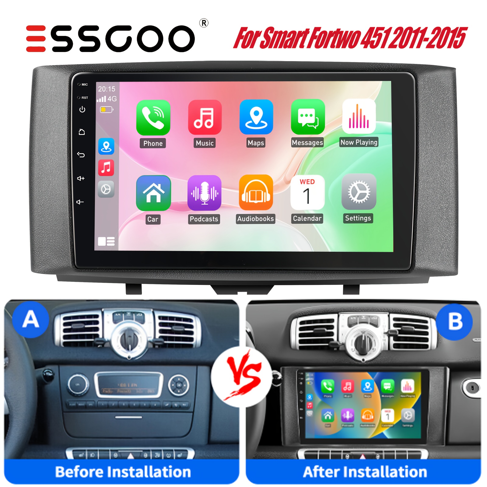 Essgoo -one Smart System For 451 Cabin | 9" 4+64gb Auto | Complete Entertainment Rds Wifi Usb Port