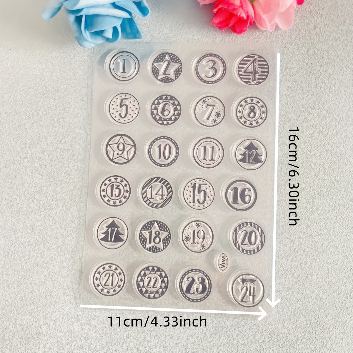 Christmas Number Embossing Folder Clear Stamp Transparent Stamp Seal Sheet For Scrapbooking Photo