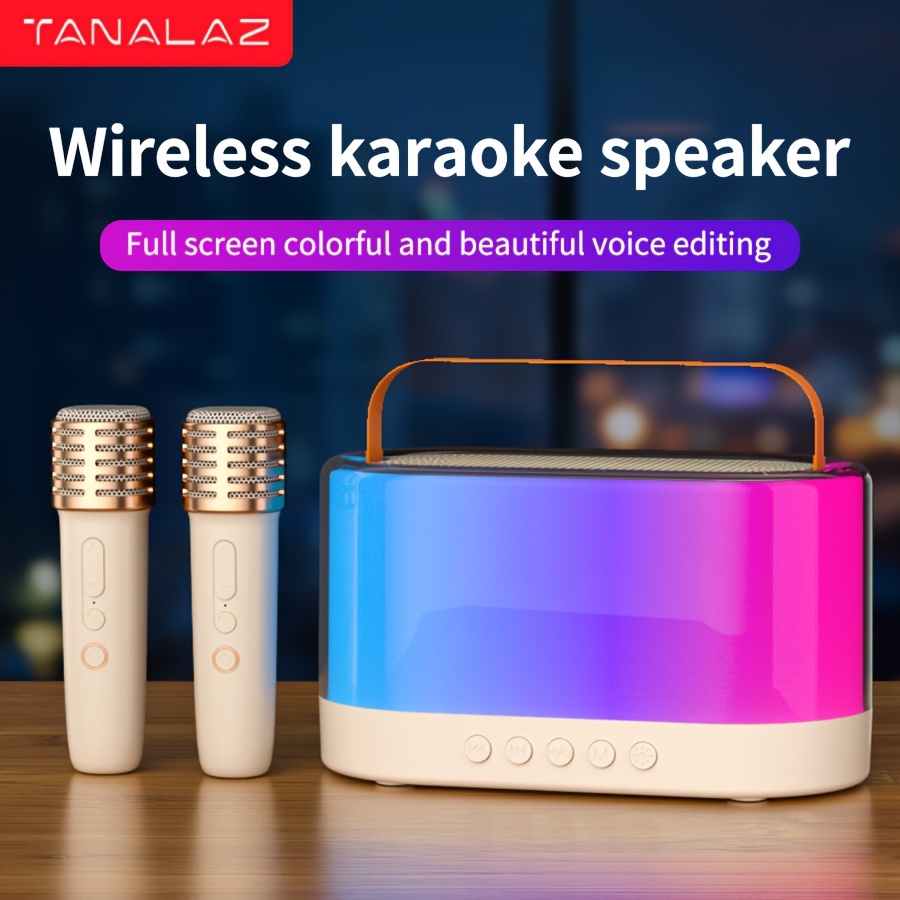 

K31 Karaoke Machine With Wireless Microphones, Portable Karaoke For Meetings, Parties, Christmas Gift