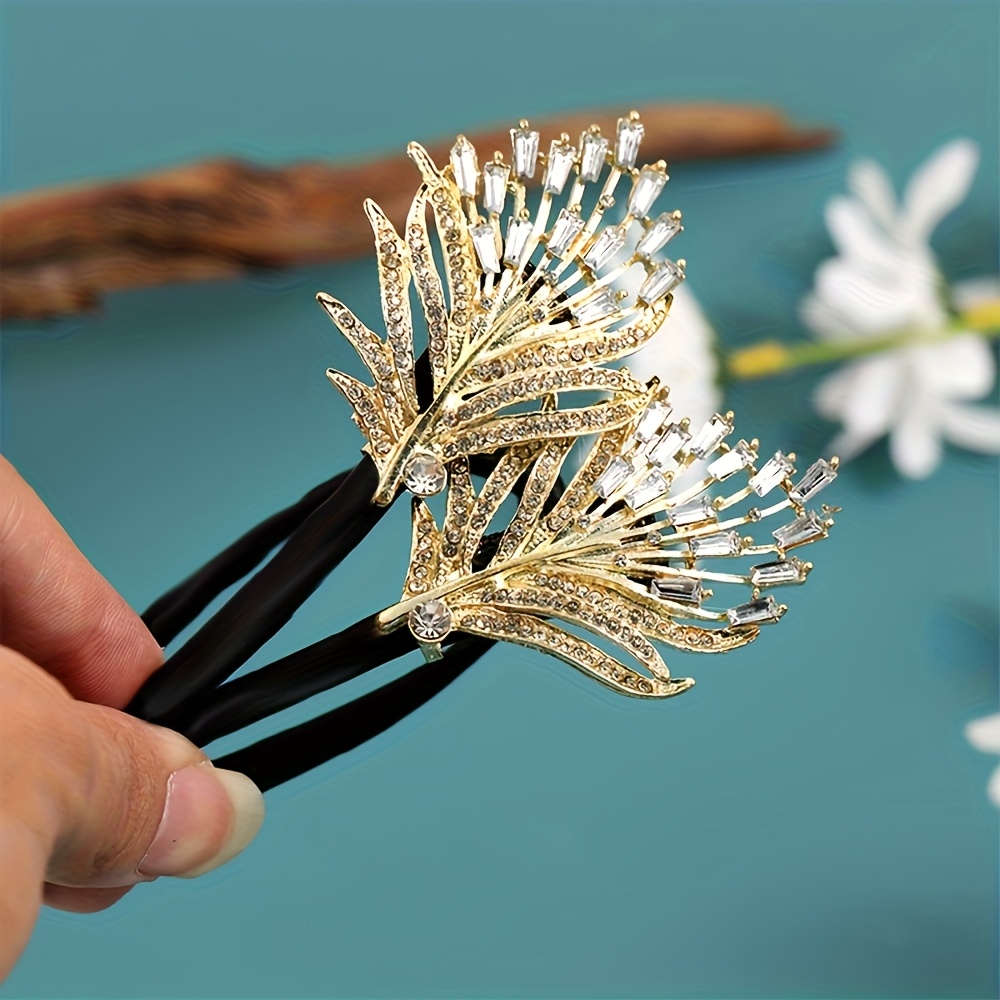 TEMU An Elegant Vintage Manual Hair Curler For Women, Featuring Exquisite Shiny Alloy Hair Additions, Stylish And Convenient, Suitable For Normal Hair Types