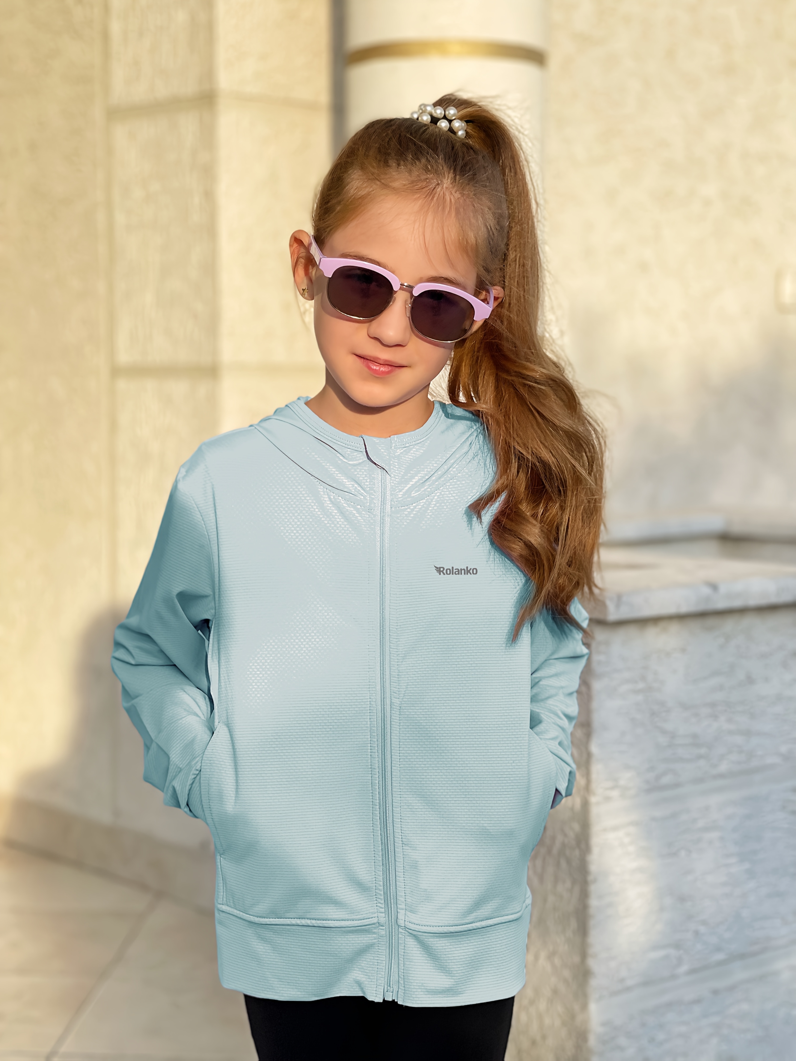 Shirts Children's Jacket With Thumb Holes Girls' Clothing