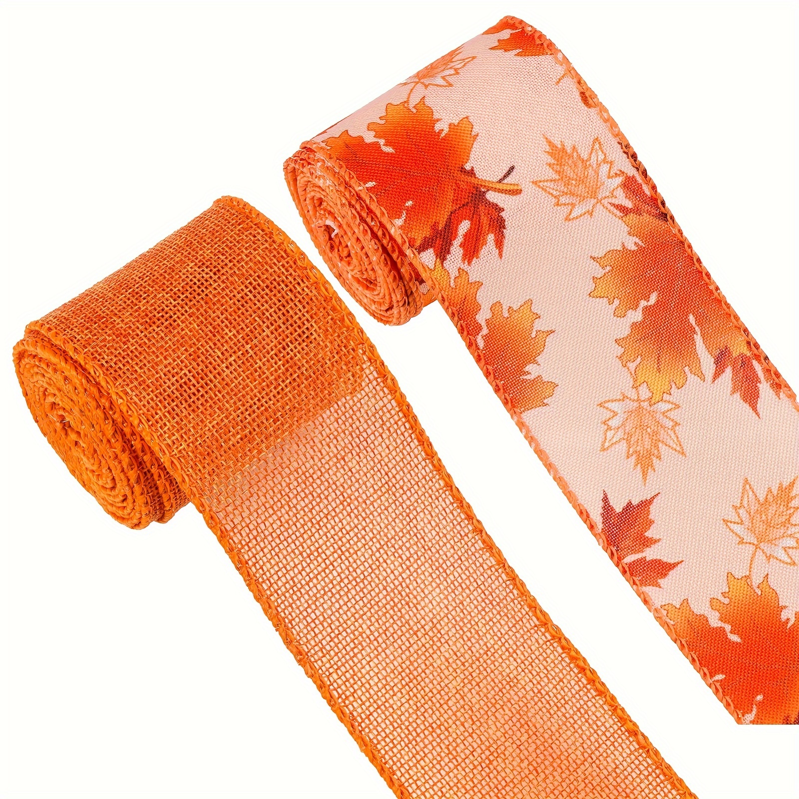 

10 Yards Orange Wired Edge Ribbon, 2.5" Wide - Perfect For Fall Decorations, Halloween, Thanksgiving & Harvest Festivals | Durable Craft Ribbon For Gift Wrapping, Floral Arrangements, Bows & Garlands