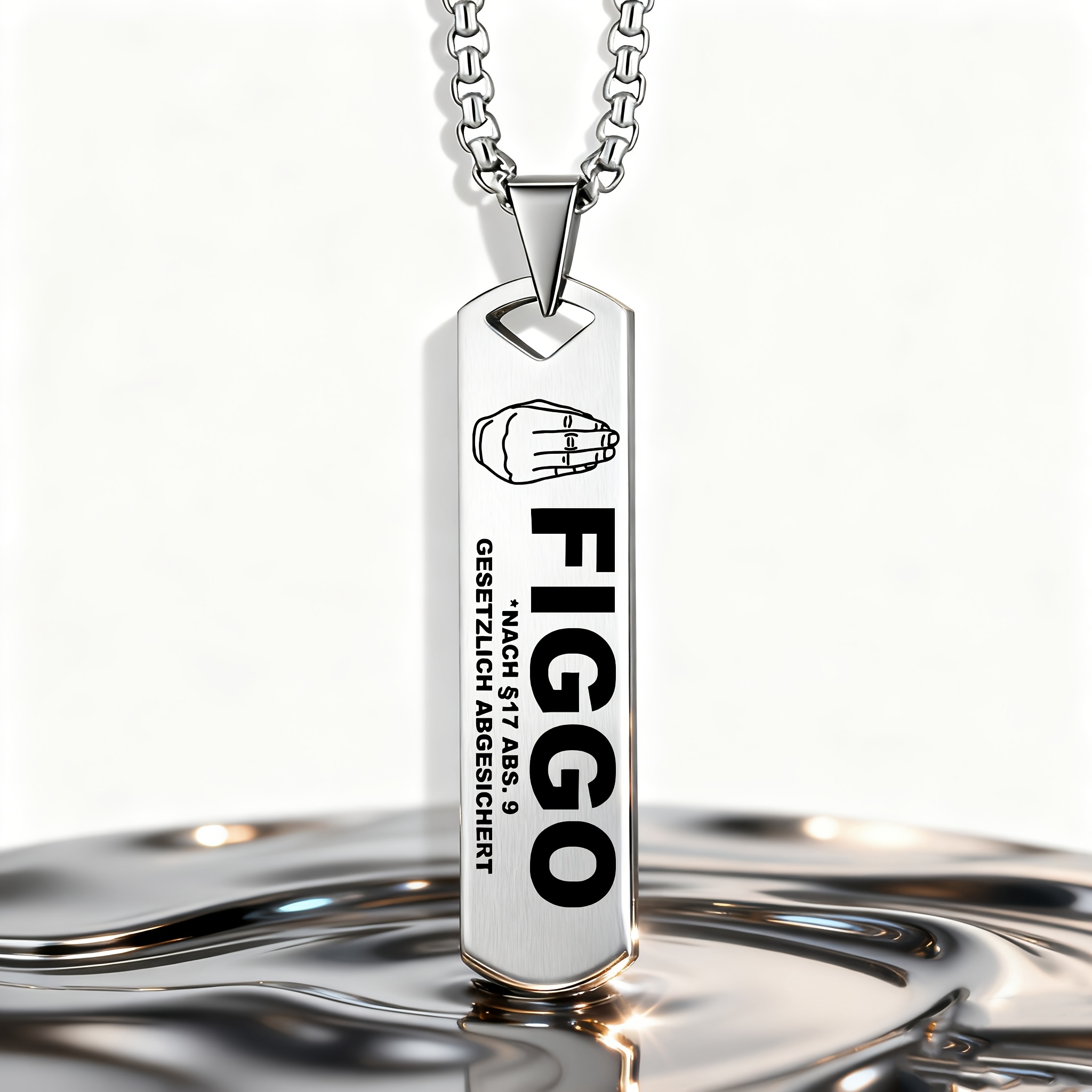 Trendy Hand Gesture Stainless Steel Pendant Necklace, Gift Accessory