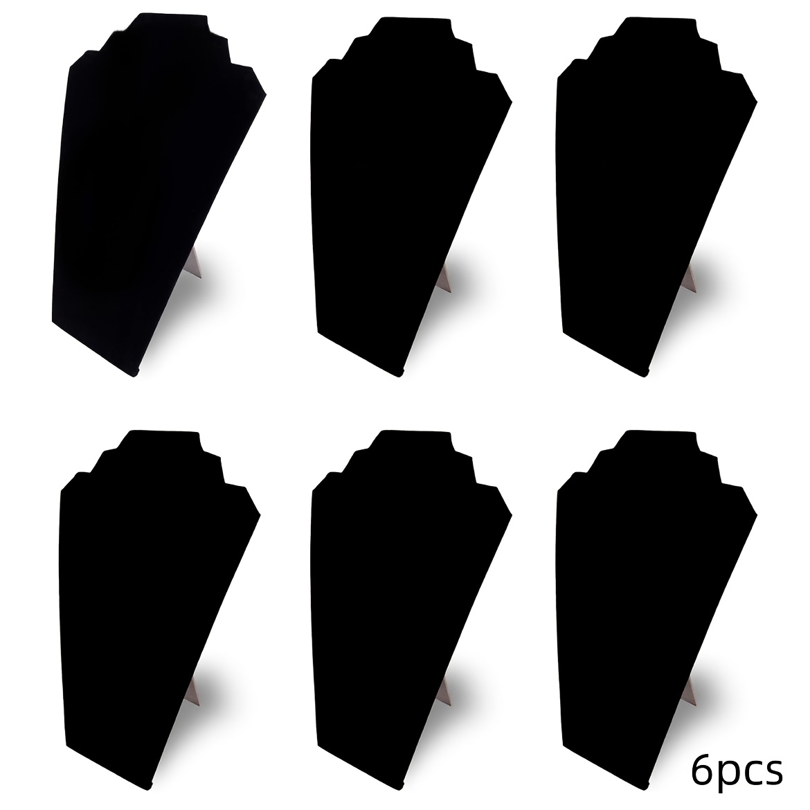 TEMU 6pcs Velvet Jewelry Display Stand Earring Necklace Rack For Home Bedroom