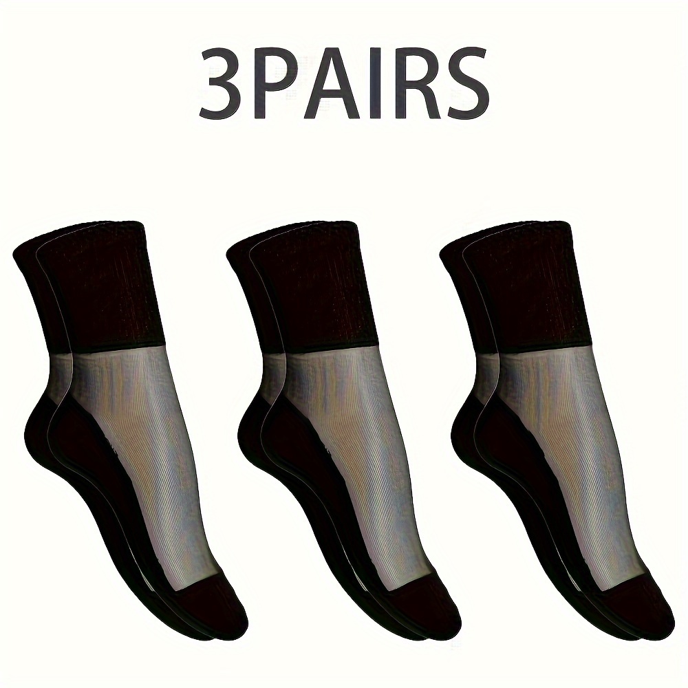 E-shop 1 Paar/3 Paar/4 Paar Damensocken, Knöchelsocken, Transparent, , -/Paarpackung, Sets, Mehrfarbiges Pack