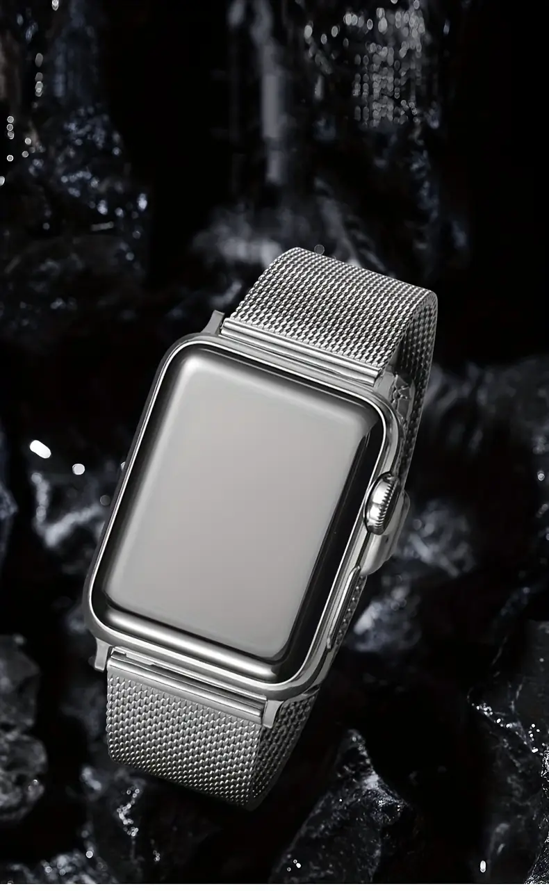 bracelets   en acier inoxydable pour for iwatch series ultra 9/8/se/7/6/5/4/3/2/1 - fermoir magnétique, bracelet en     à leau compatible avec les modèles 49 mm/45 mm/ /42 mm/41 mm/40 mm/38 mm détails 2