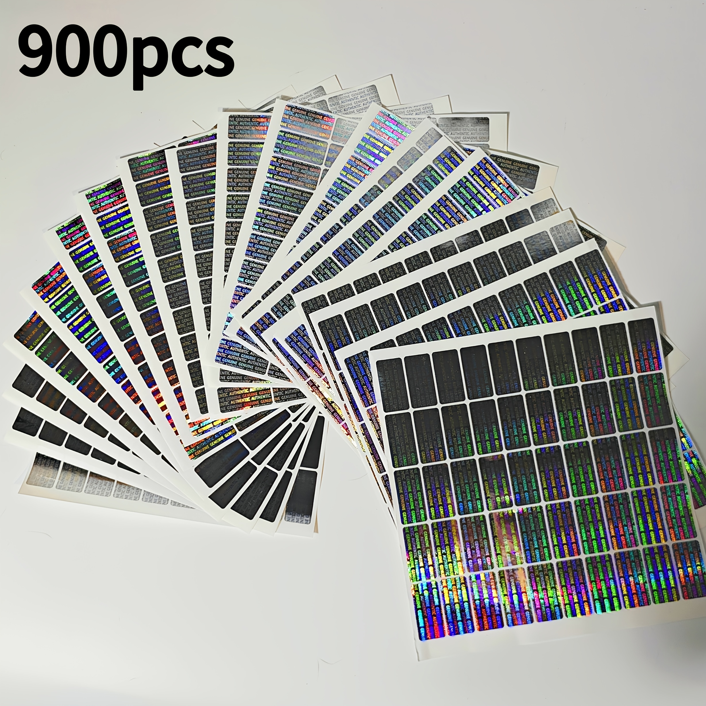 Image of 250pcs/900pcs 30x15mm Genuine Authentic Security Anti-counterfeiting Tamper-proof Hologram Labels Stickers, Commercial Decorative Label Sticker