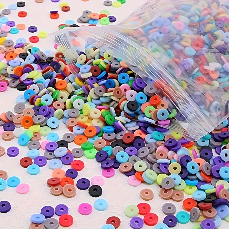 

Lot de 500 Perles en Pâte Polymère de Couleurs Mélangées pour la Fabrication de Bijoux DIY - Idéal pour Bracelets, , Boucles d'Oreilles & Artisanat