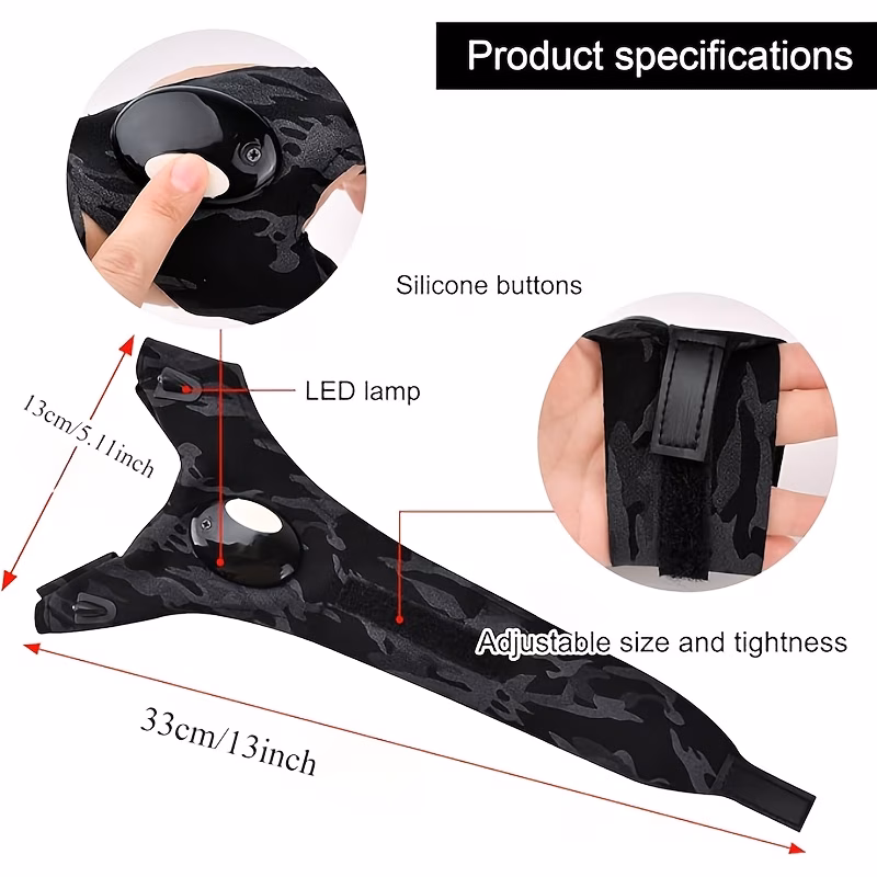 Flashlight Gloves Main Product View Flashlight Gloves with LED lights for hands-free night work