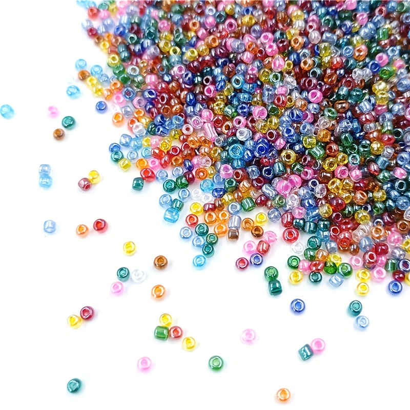 TEMU [2000pcs Multicolor Acrylic Seed Beads] 2000pcs Czech Acrylic Seed Beads, 2mm, Multicolor Assortment, For Jewelry Making, Diy Crafts & Needlework Decorations