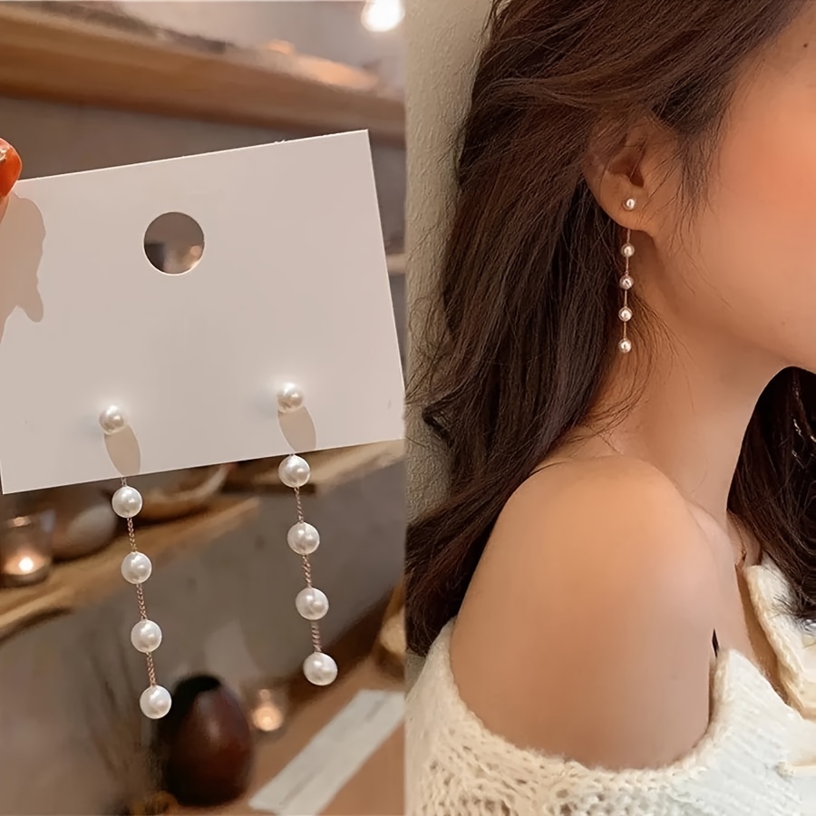 Pearl Elegant Premium Earrings Niche Fashion Earrings Womens - Temu Canada