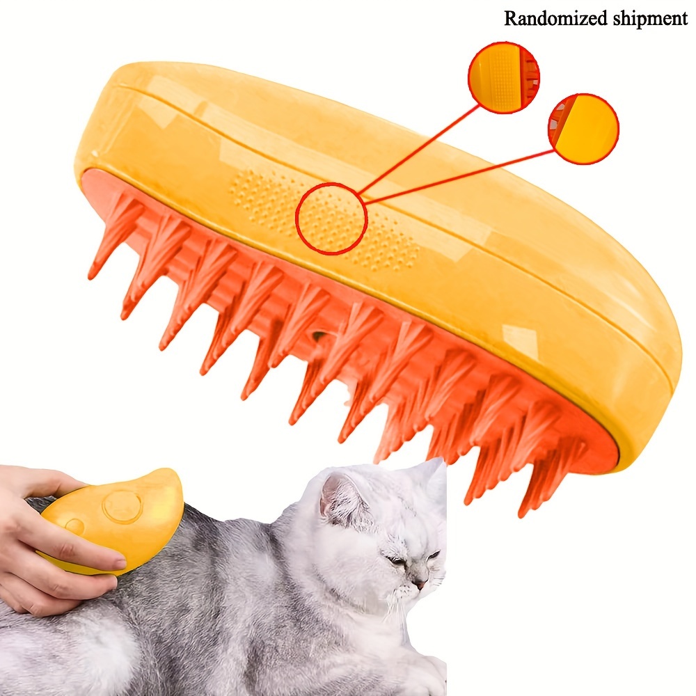 Steamy Cat Brush 3 In1 Cat Steamy Brush Self Cleaning Steam - Temu