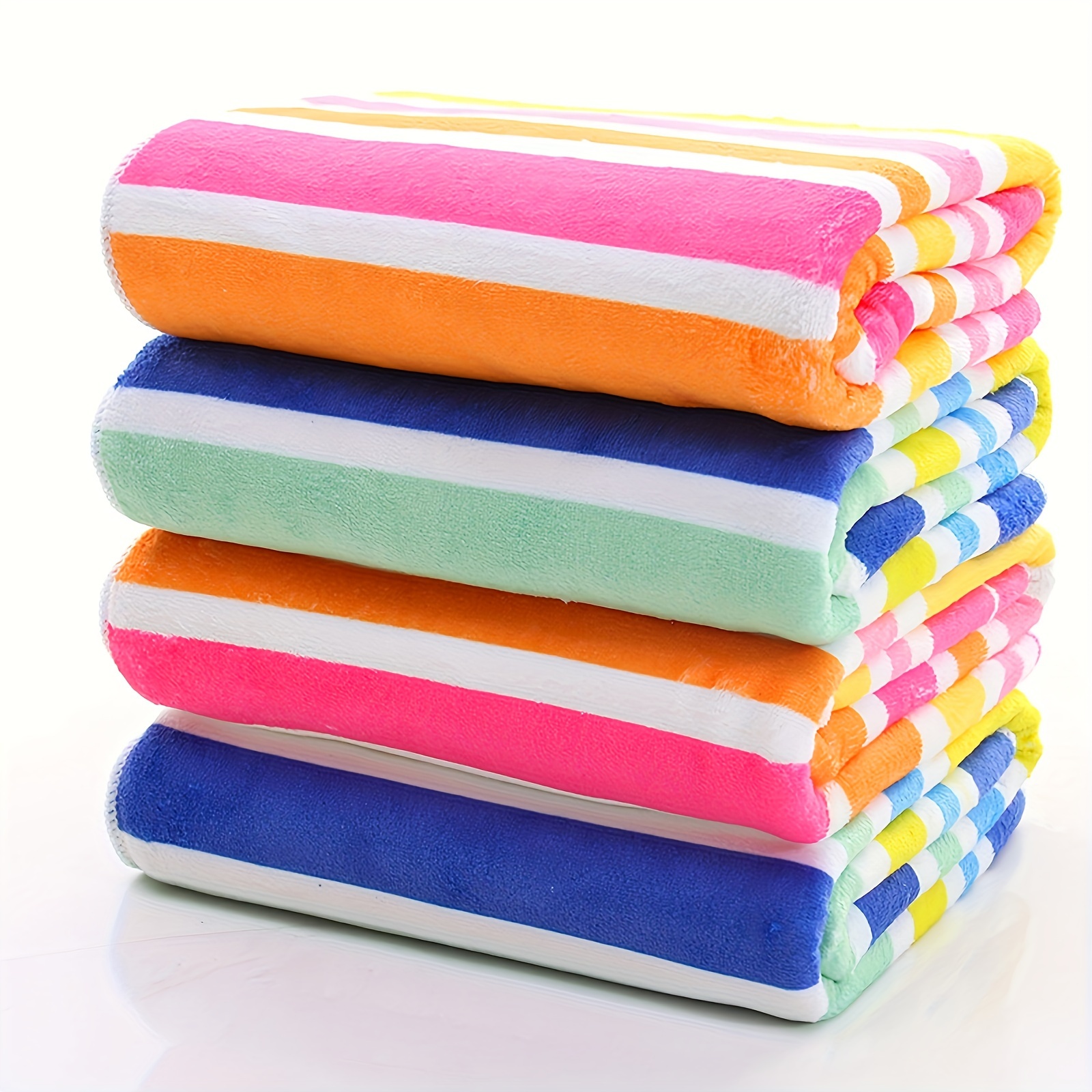 

2/4pcs Striped Bath Towel Set, Polyester Towels For Bathroom, Dry, , , For , , Spa, Gym, Bath Towel For , Bathroom , Housewarming