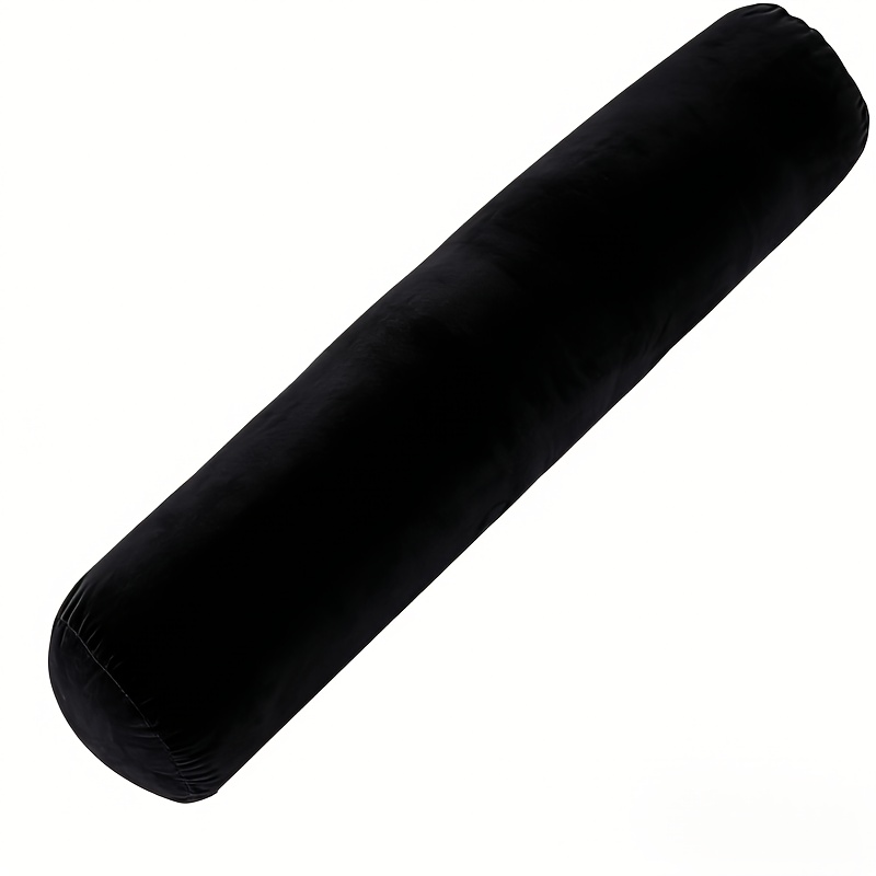 TEMU 1pc 122cm Ultra-long Cylindrical Inflatable Pillow, Soft Sleeping Pillow Large Size Cushion, Bed Sofa Office Multi-use, Gray Black Dual-color