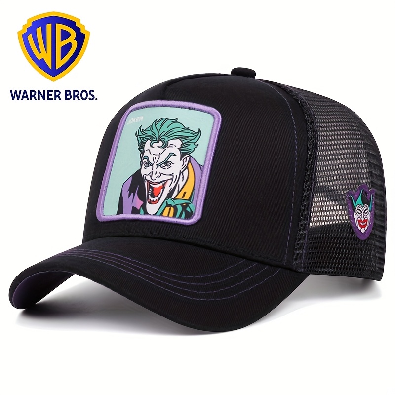 E-shop Warner Bros DC JOKER Baseballkappen mit Stickerei für Herren und Damen, Outdoor-Sportveranstaltungen, Mesh-Basketballkappen, Fashion Trend