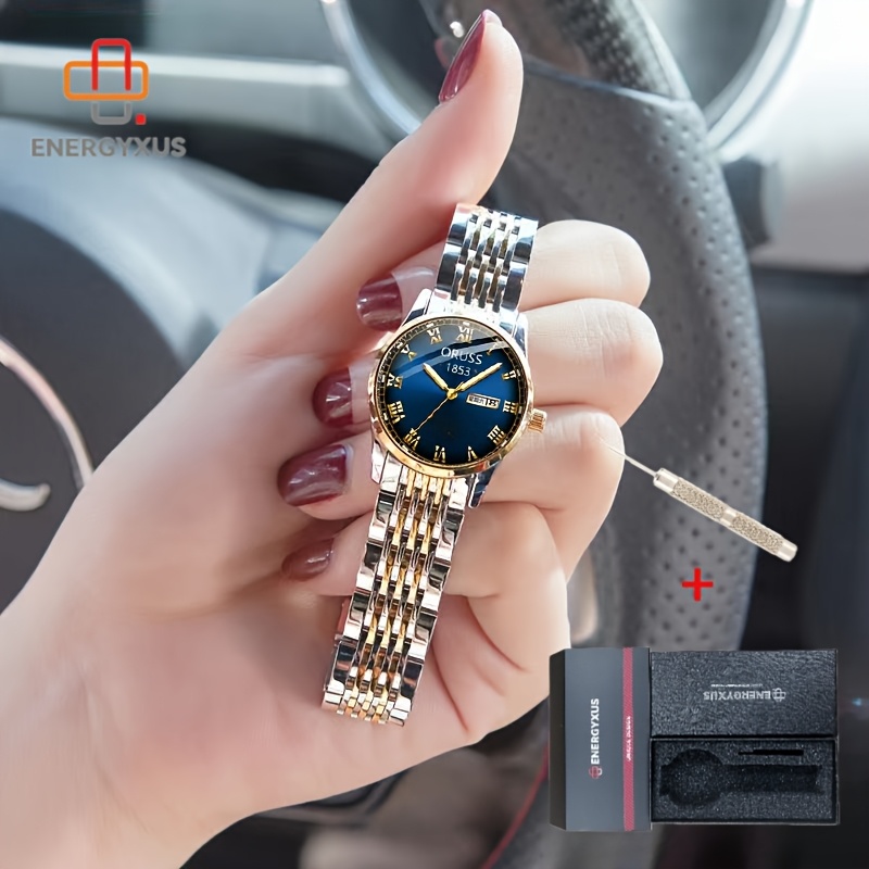 TEMU Women's Watch Fashionable Ladies Watches Simple High-end Clock Daily Accessories With Gift Box