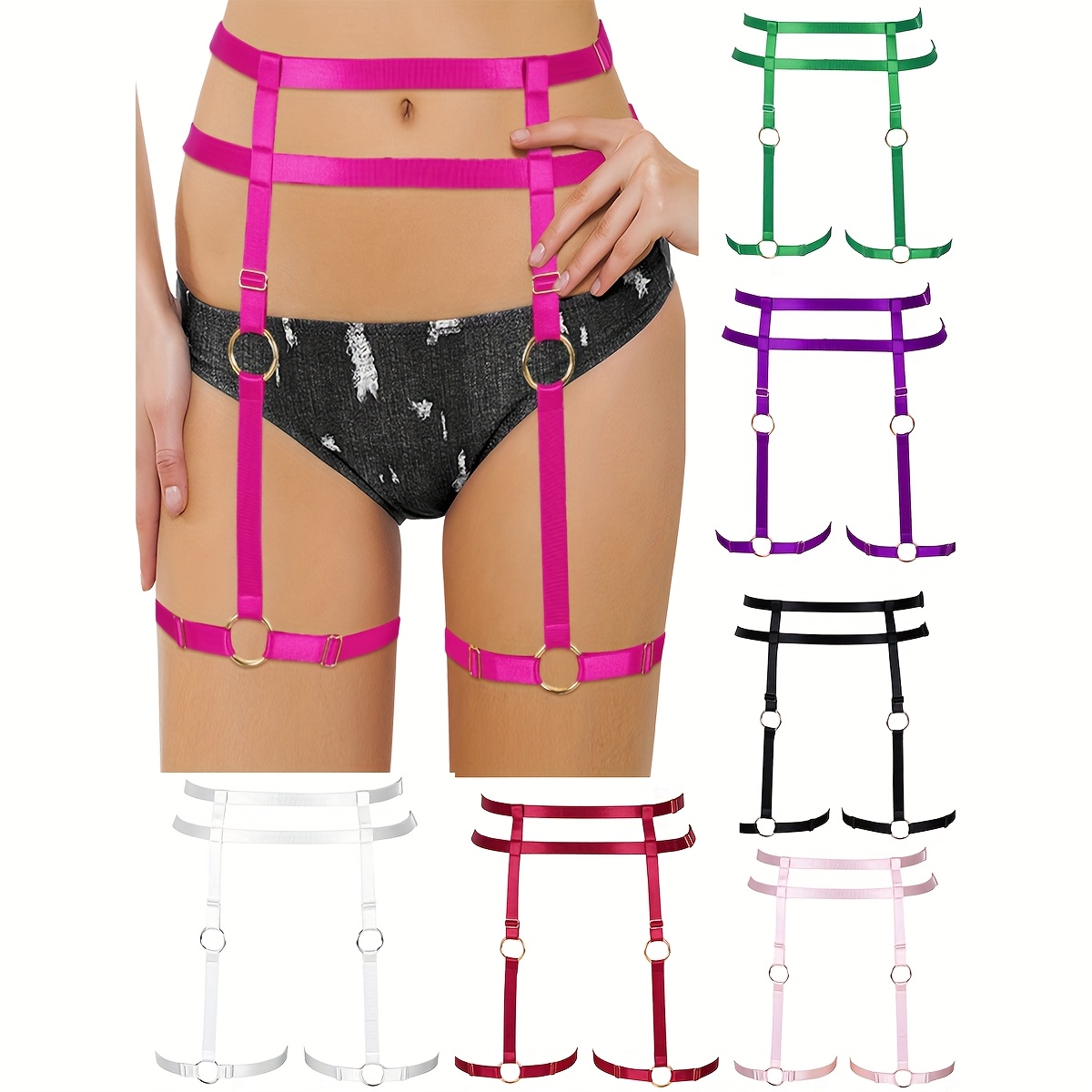 punk gothic thigh strap with layered rivets - y2k dress accessory for  parties, nightouts & festival outfits - edgy thigh-high /attachment  (compatible with outfits) | Shop Now For Limited-time Deals