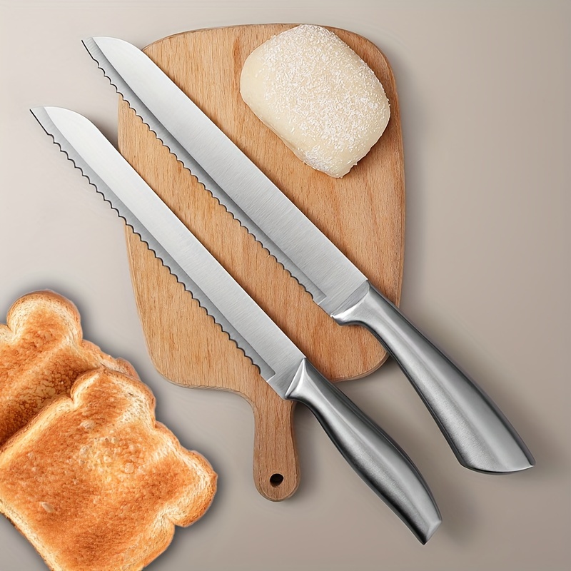 Couteau à pain dentelé de 8 pouces couteau de cuisine en acier inoxydable  pour trancher le pain fait maison, les bagels, les gâteaux - Cdiscount  Maison