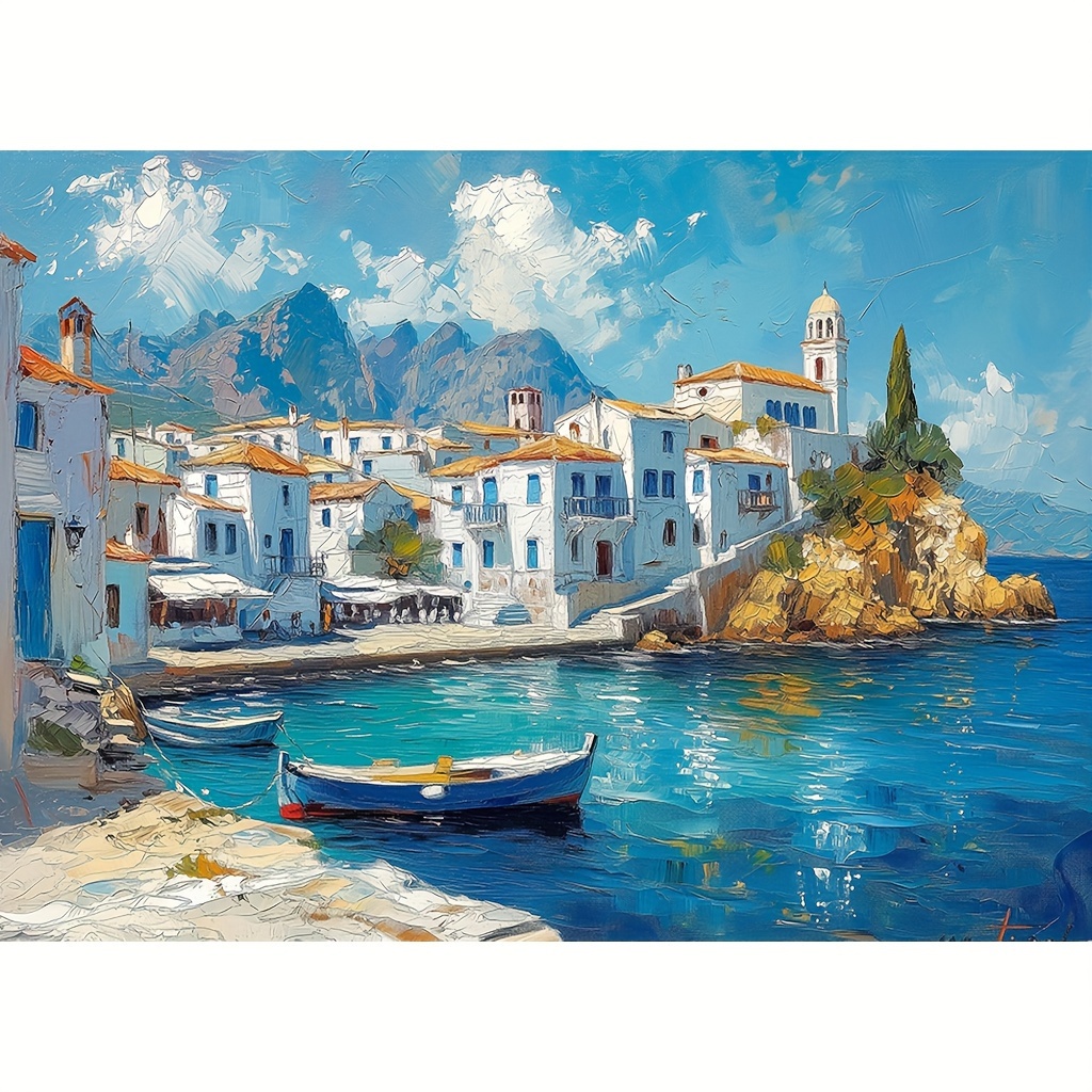 

1pc 30x40cm/11.8x15.7in Diy 5d Diamond Art Painting Without Frame, Seaside Scene Full Rhinestone Painting, Diy Diamond Art Painting Kit, Handmade Home Room Office Wall Decor