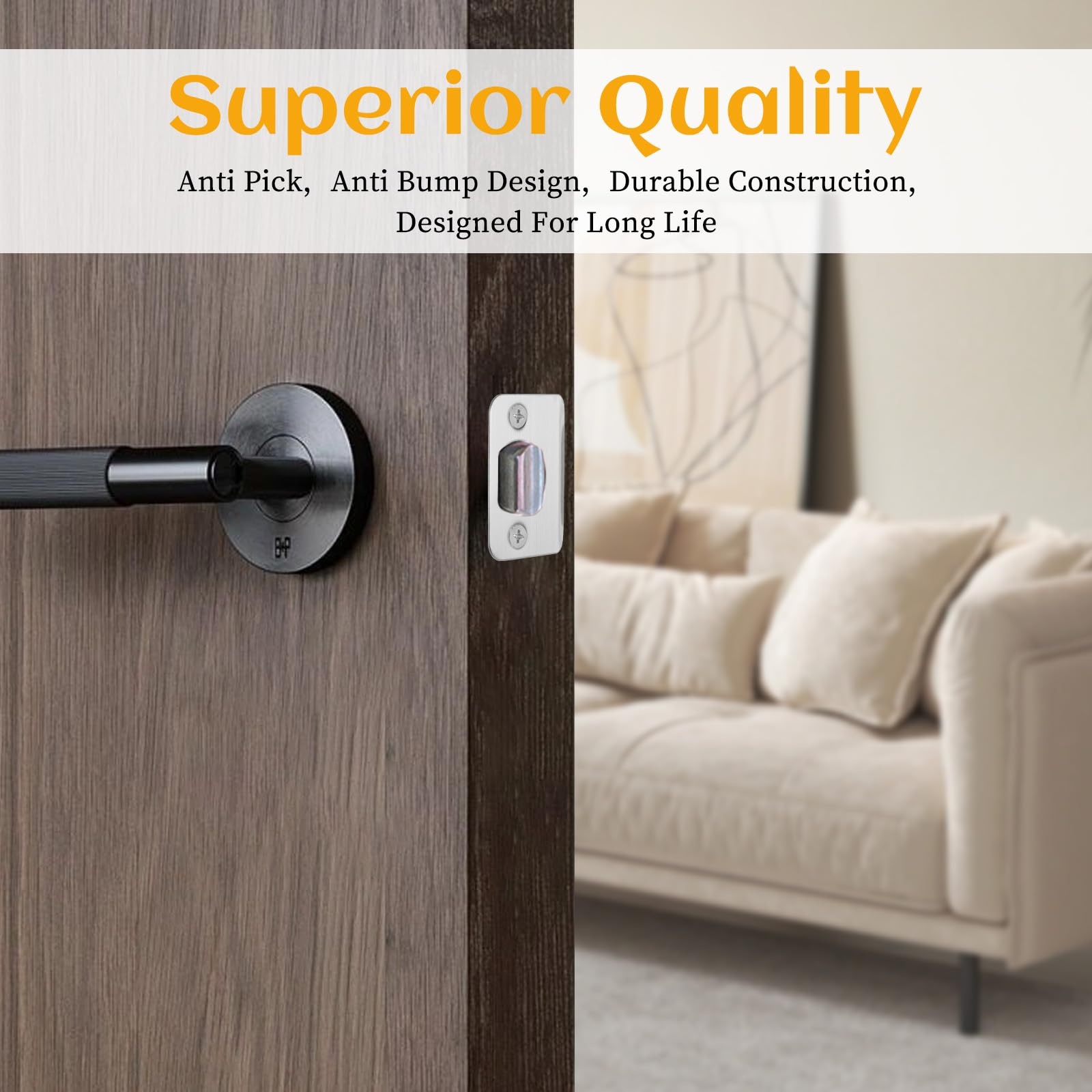 4pcs Door Latch Plate Set for Door Security