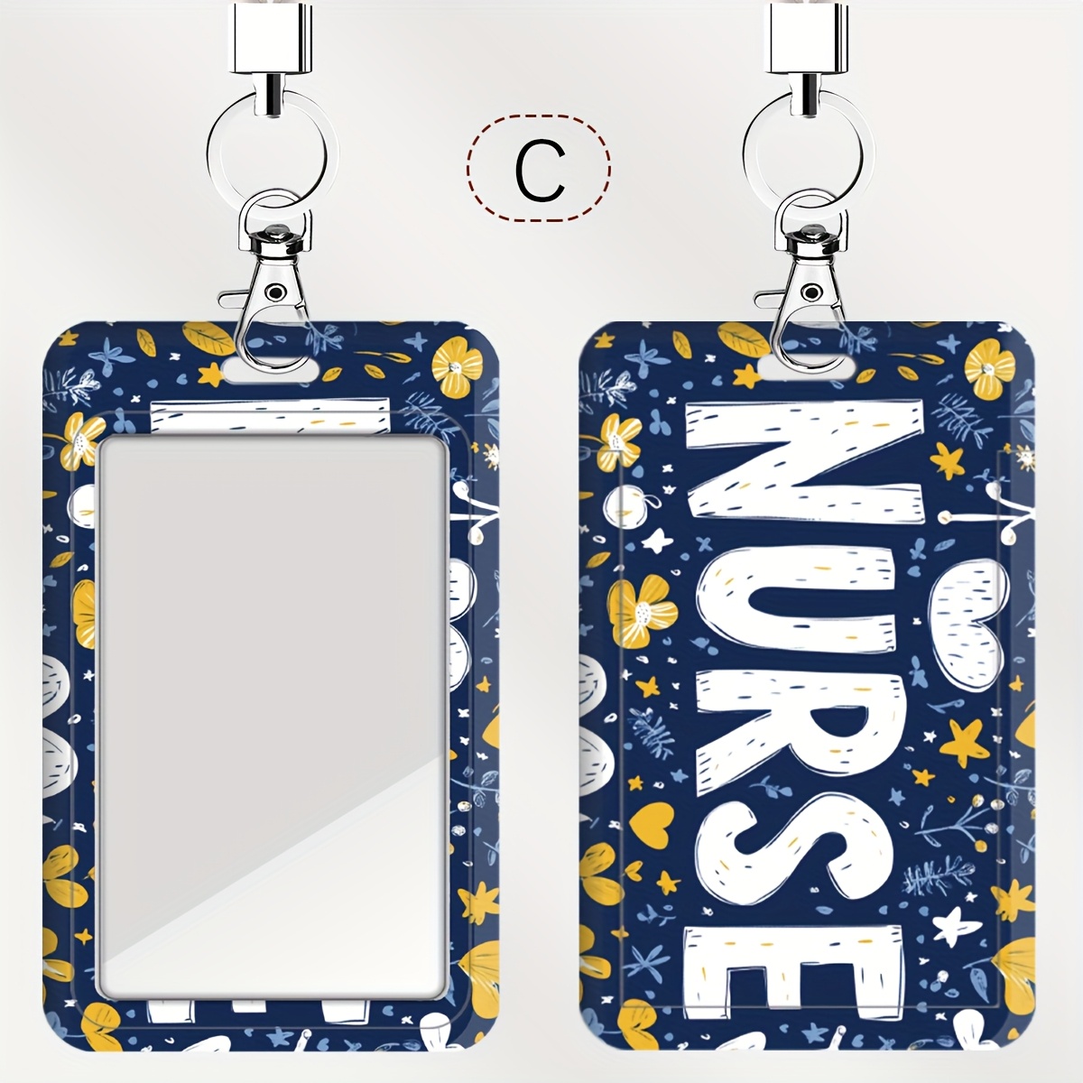 TEMU 2d A 'nurse' Series Doctor Nurse Card Holder Bus Card Holder Campus Id Card Holder With Lanyard