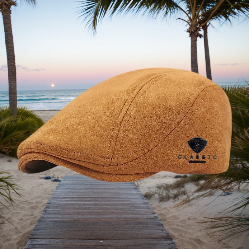 TEMU Boina Estampada para Hombre, Boina Clásica, Gorro de Otoño, Gorra Británica de , Gorra Vintage