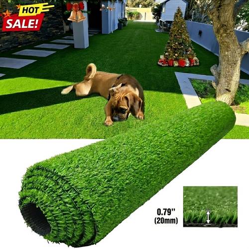 item picture premium realistic soft artificial grass rug durable low maintenance with drain holes suitable for indoor outdoor use ideal for balcony patio home decor and lawn landscape made of plastic