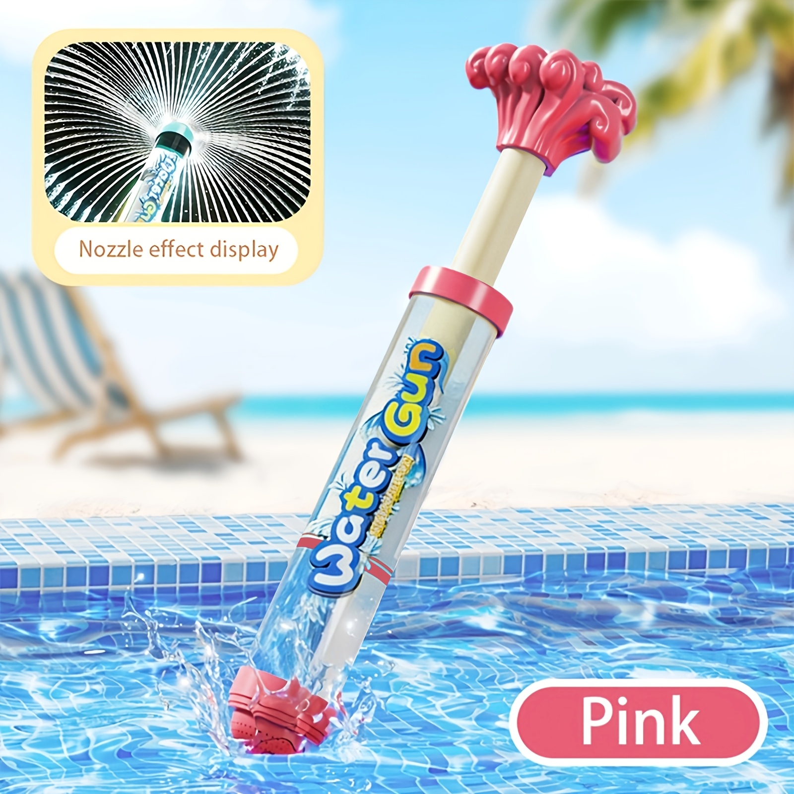 1pc 2pcs 4pcs wave firework water guns 2026   guns romantic firework shaped water guns for couples beach and pool water guns high pressure pull out water spray toys suitable for showering pools beach parties