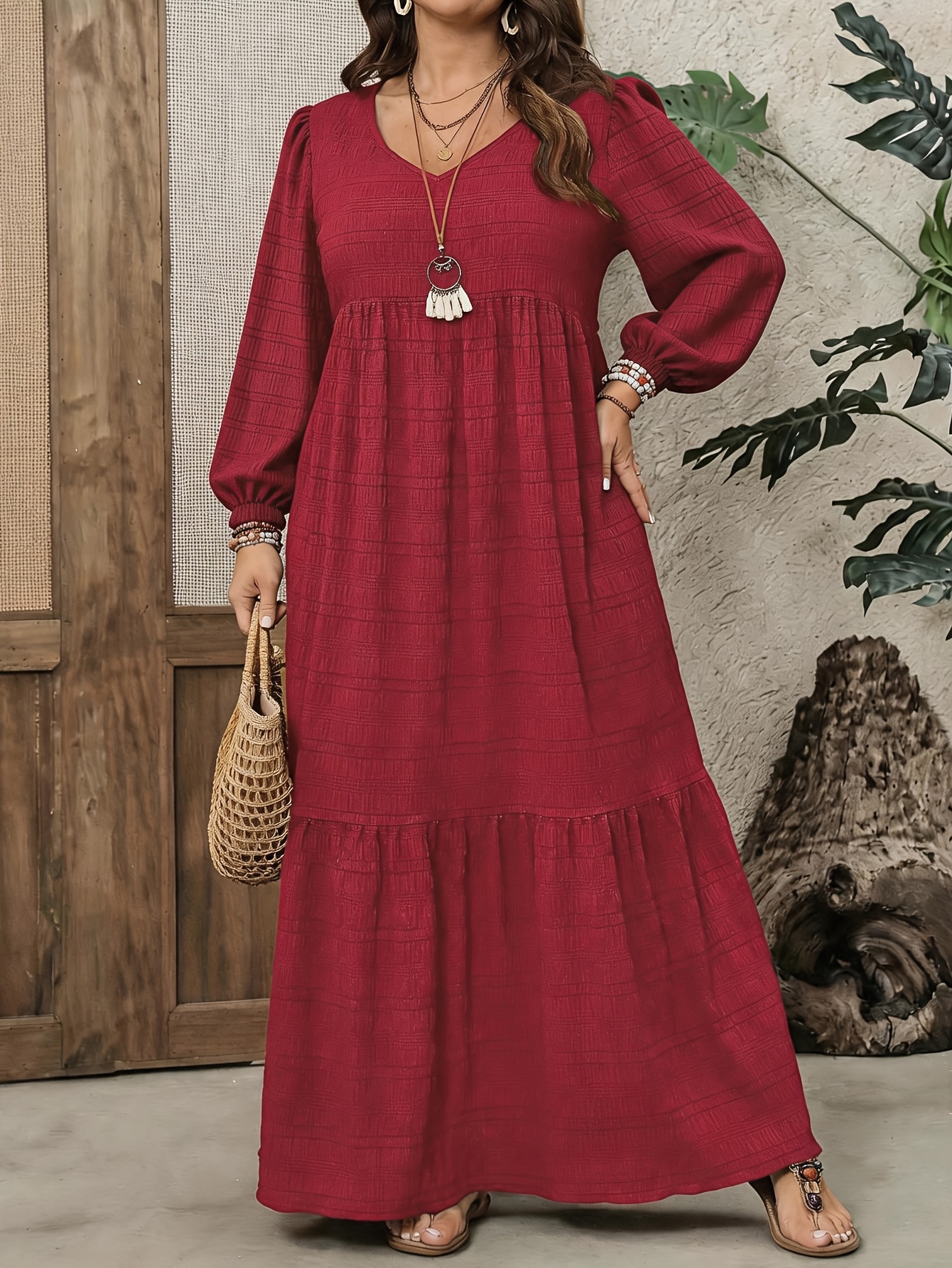 layered dresses with sleeves sold on Temu United States tiered ruffle layered ruffle dress